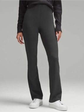 Lululemon Grey Smooth Fit Pull On High Rise Pant Dress Pant Trousers Size 10